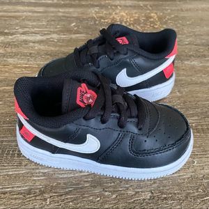 Nike Air Force 1 Black and Pink Size 8C